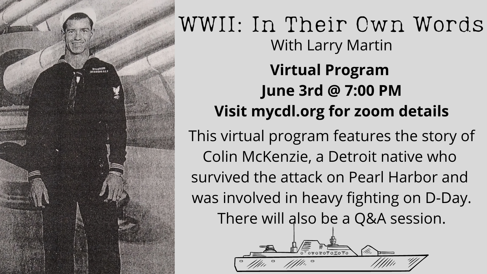 WWII soldier and program details