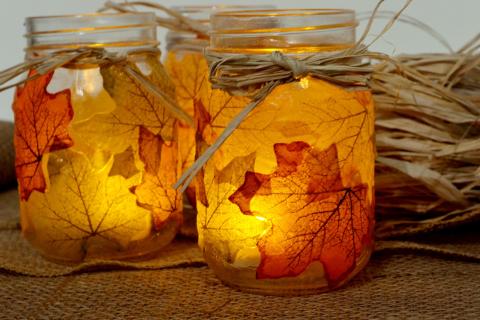 Fall Leaf Luminary