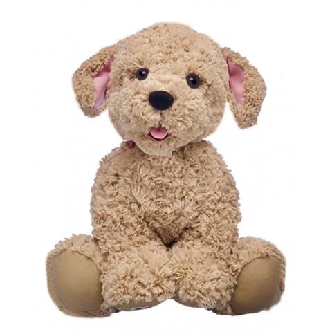 stuffed animal, brown doodle puppy