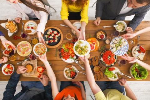 various colorful foods