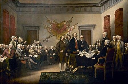 monotone colors of founding fathers signing