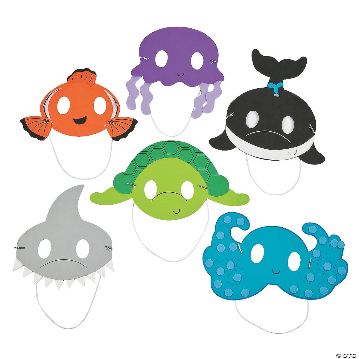 ocean animal face masks