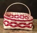 Woven basket with handle