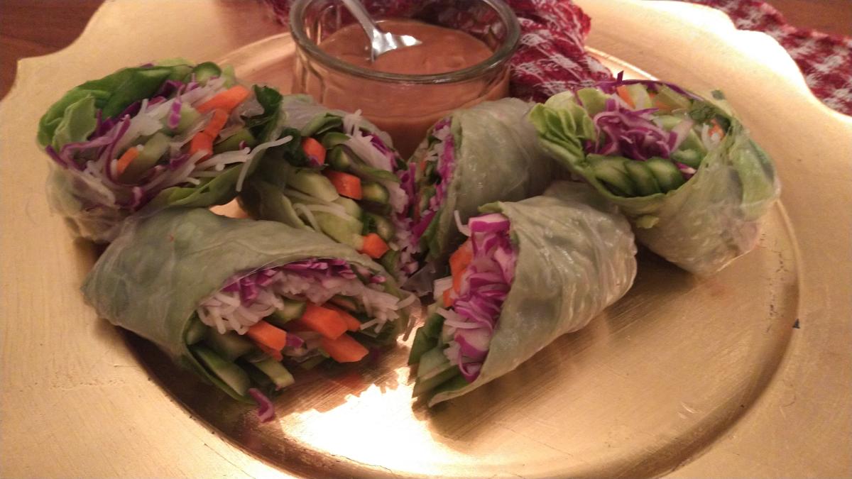 food in green wrap